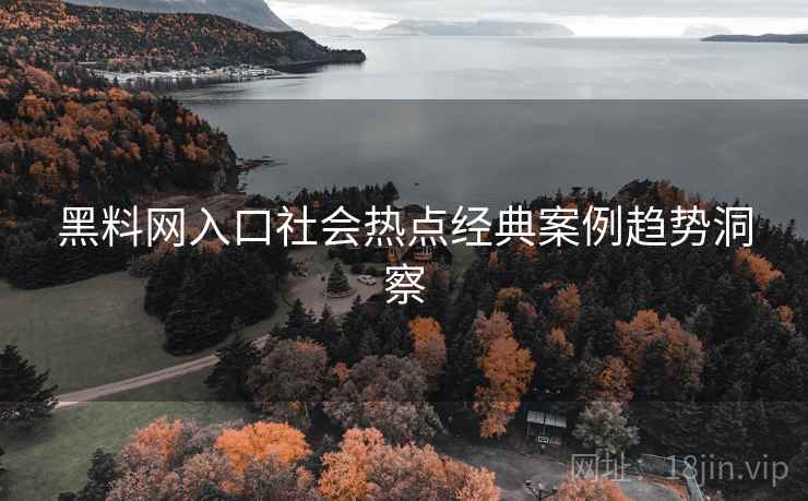 黑料网入口社会热点经典案例趋势洞察