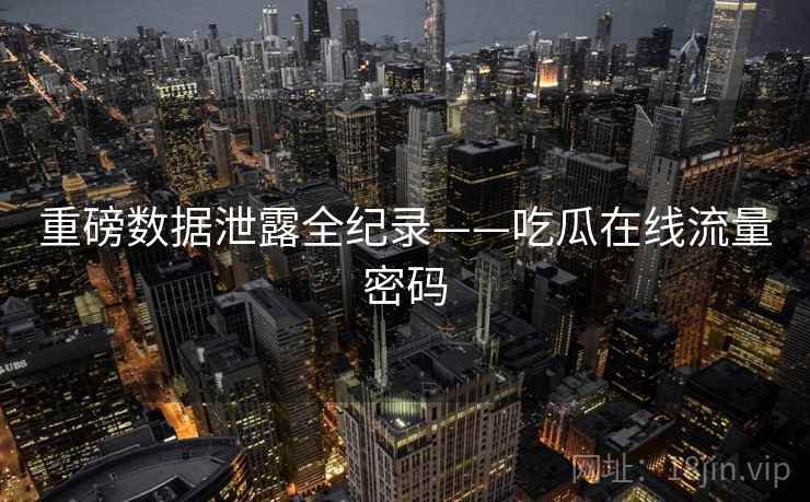 重磅数据泄露全纪录——吃瓜在线流量密码