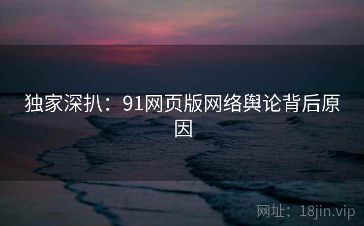 独家深扒：91网页版网络舆论背后原因