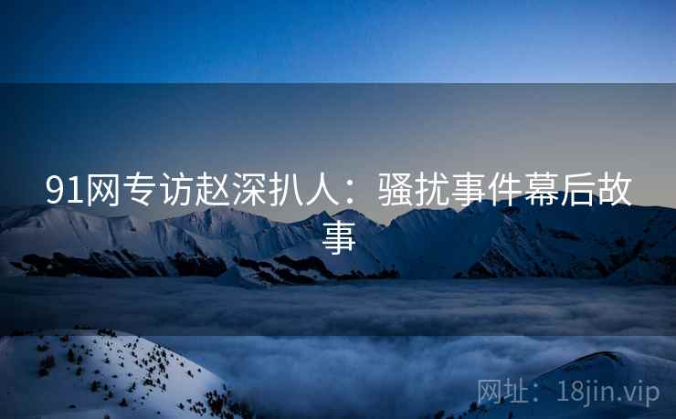 91网专访赵深扒人：骚扰事件幕后故事